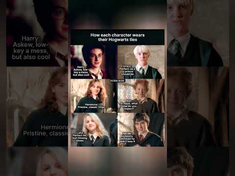 How Each Hogwarts Character Wears Their Tie 😂 | Harry Potter Funny Meme #shorts #funny #memes